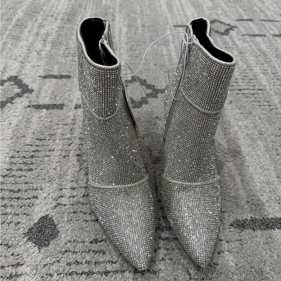 a new day Shoes - a new day Silver Sparkle Heeled Boots